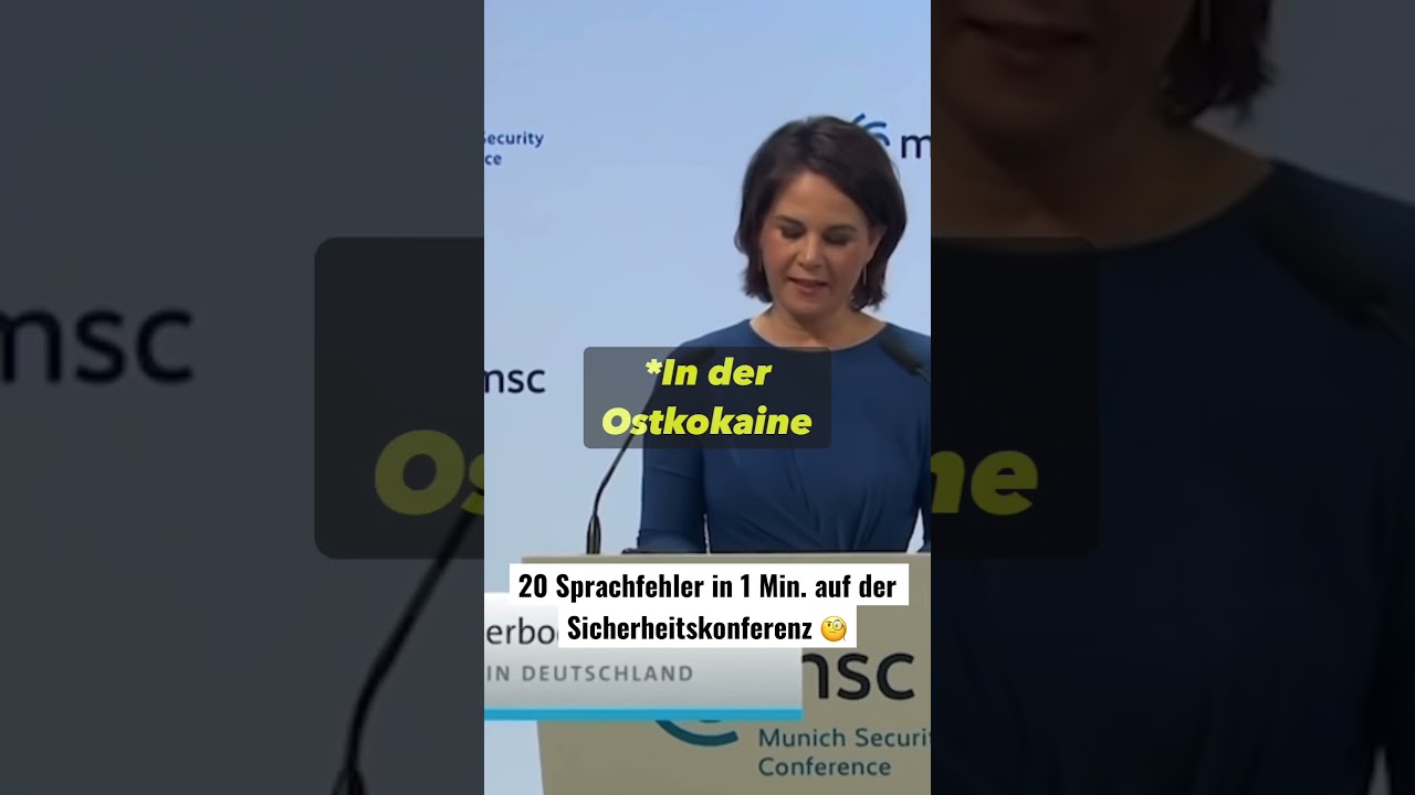 Baerbock: 20 Sprachfehler in 60 Sek.😳 #baerbock #wtm