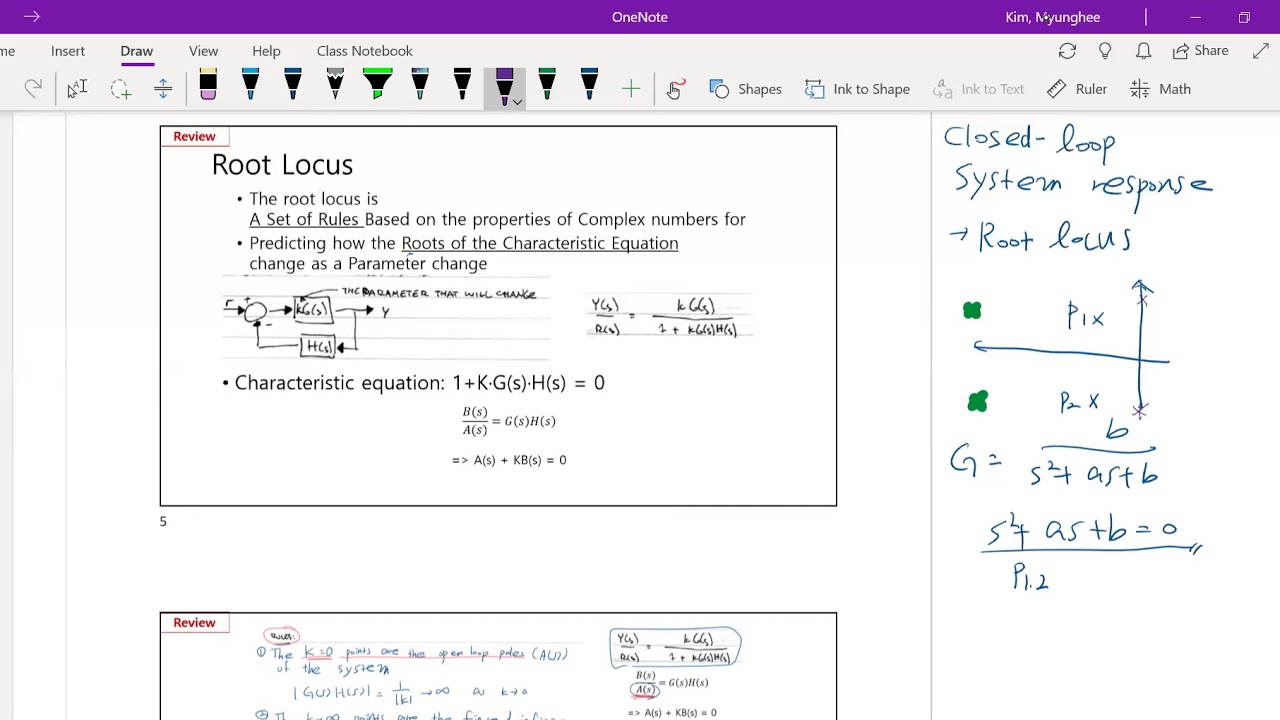 2 Quick review Rlocus