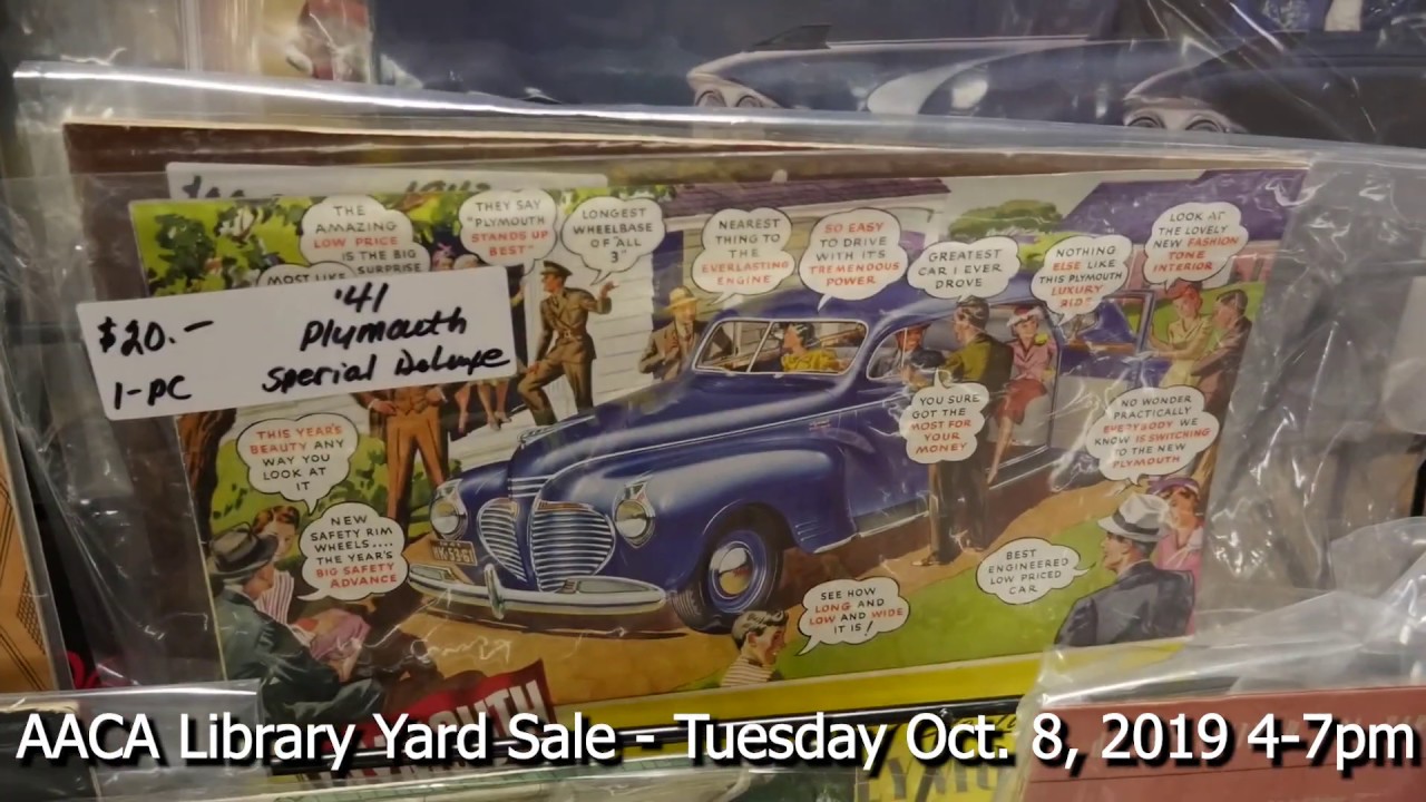 AACA Library Yard Sale Preview 2019