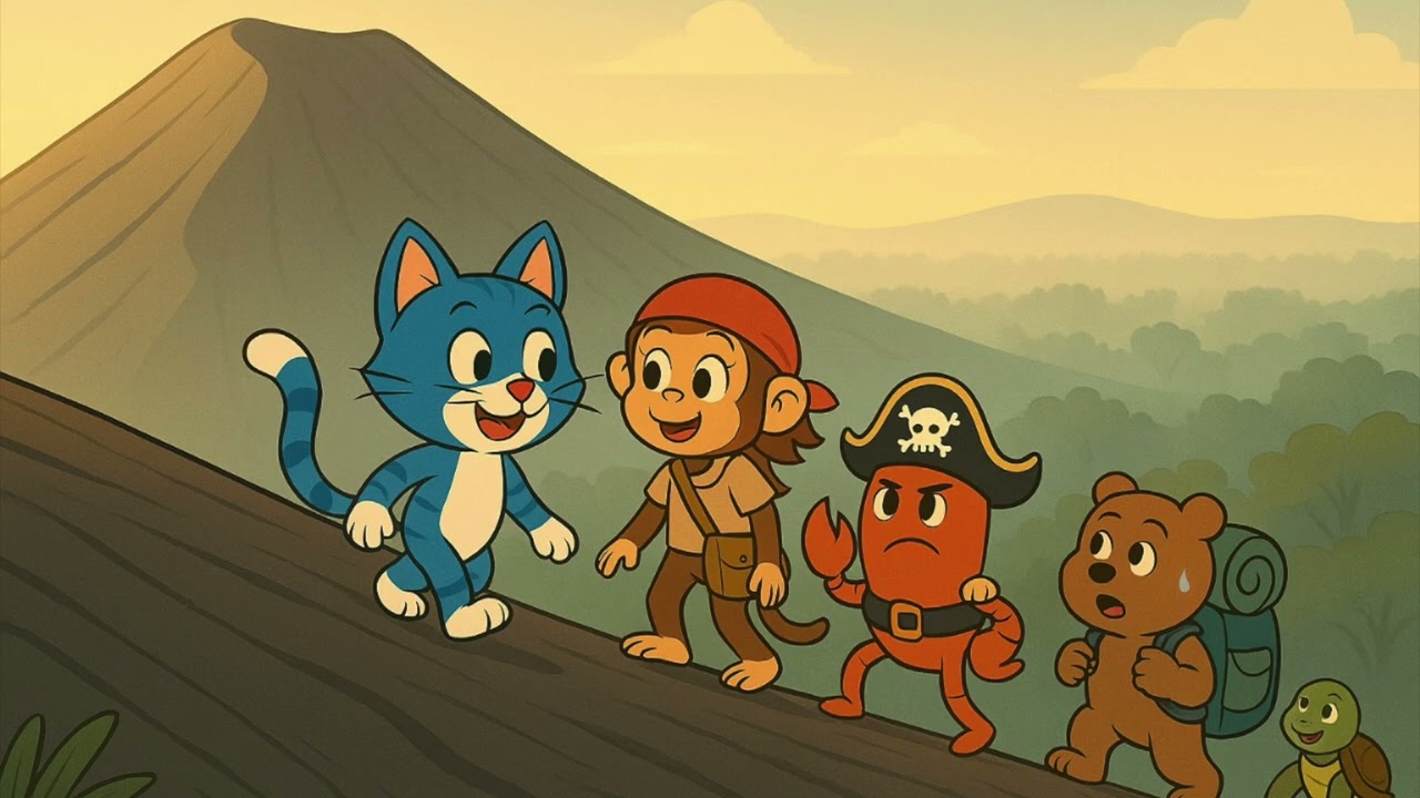 🎵  Le Volcan Qui Parle (10/16) 🌋✨ Le Chat Bleu et Le Trésor Caché - Une aventure en comptine