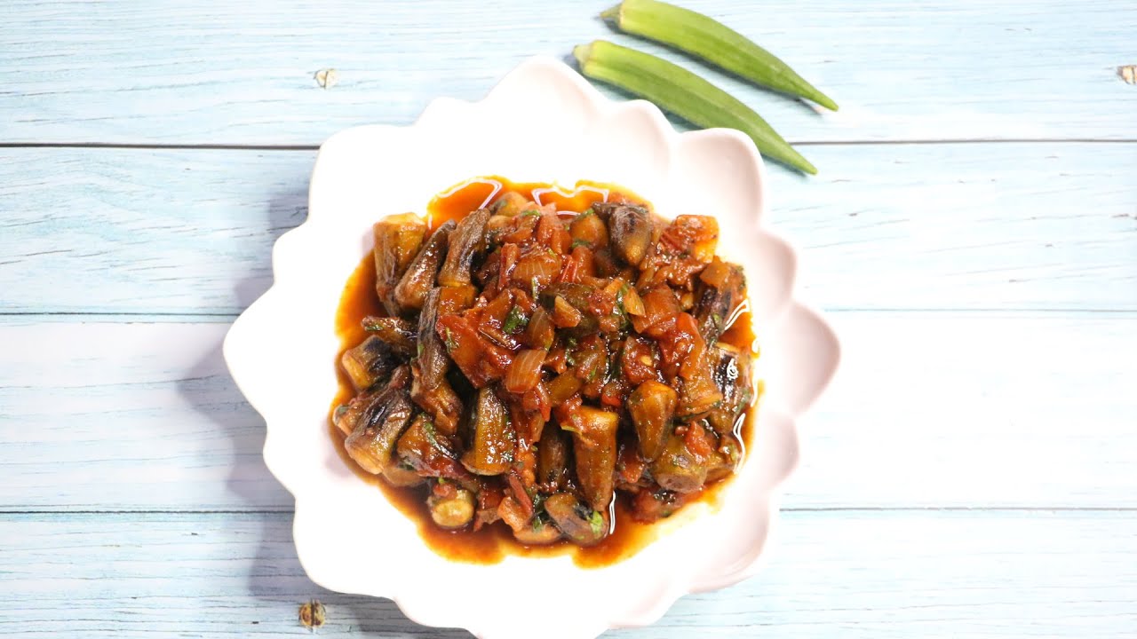 بامية بالزيت من مطبخ إلهام ، okra in oil