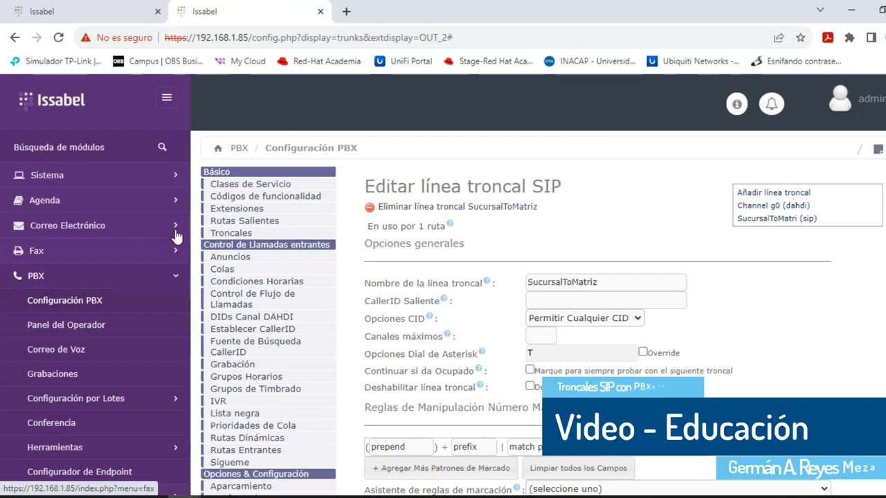 Troncales SIP con PBXs Issabel (Actualizado)
