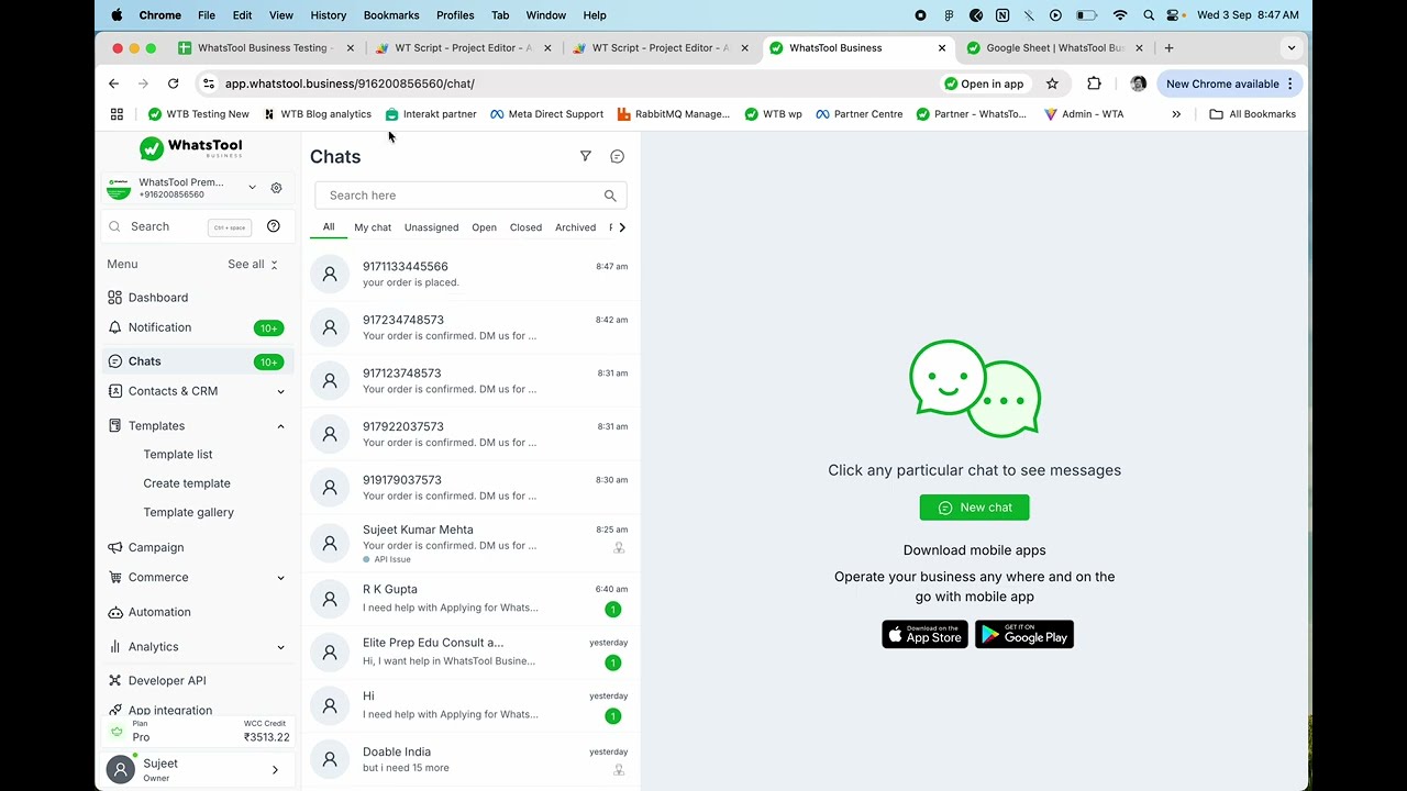 Send WhatsApp Message on Facebook lead form with google Sheet Integration - WhatsTool Business