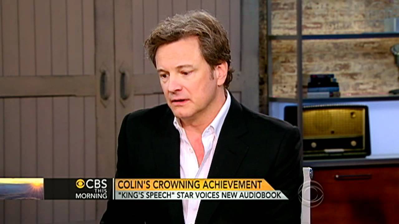 Colin Firth on audio books, 