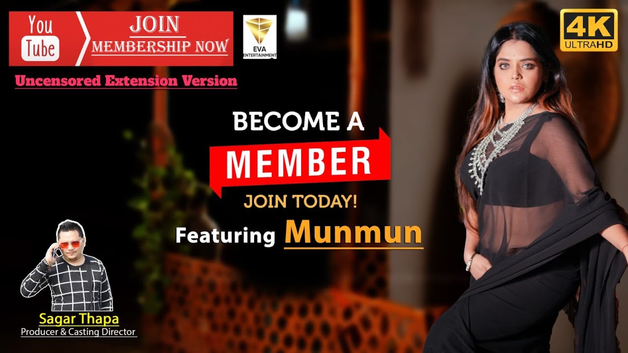 Beautiful Women Munmun Black  saree Fashion Style Bengali You-tube Version  Brand Eva Entertainment