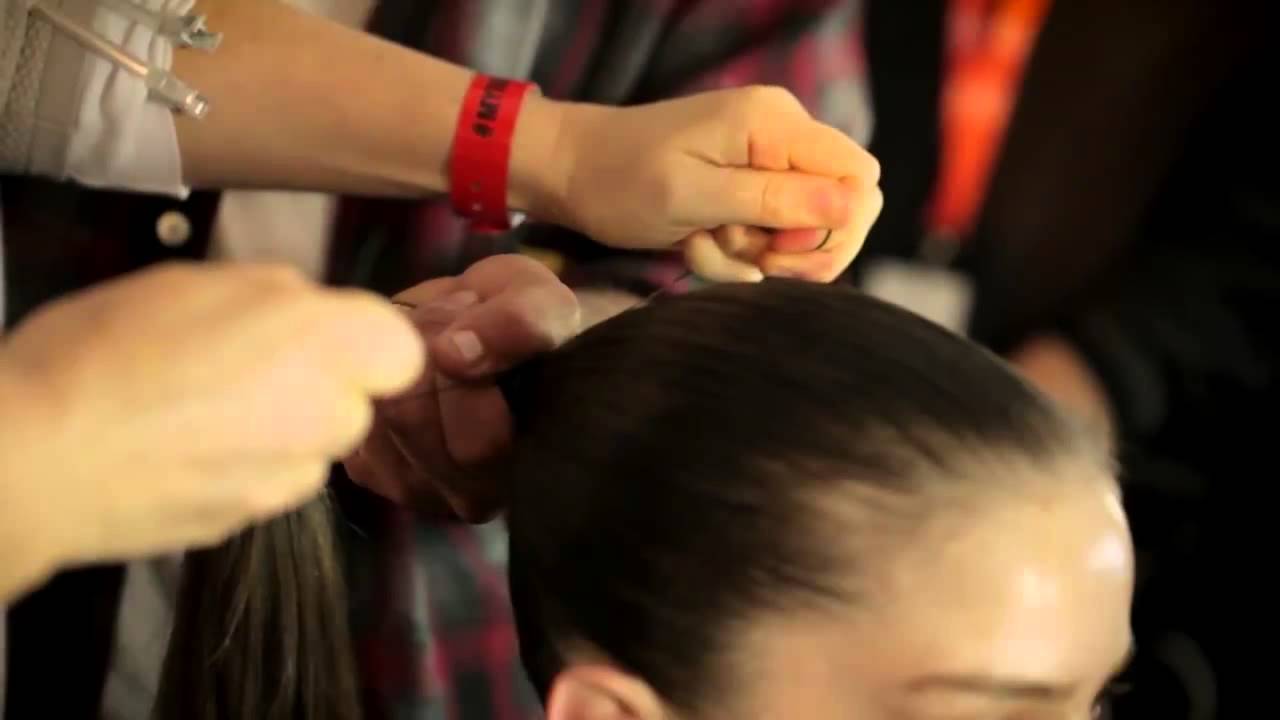 Eugene Souleiman creates a Ponytail look for Joseph SS15 at LFW   Wella Professionals