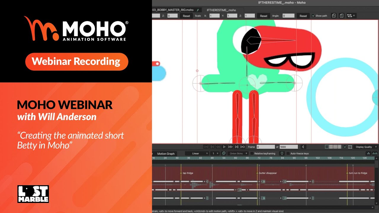 Webinar – Creating the animated short Betty in Moho with Will Anderson