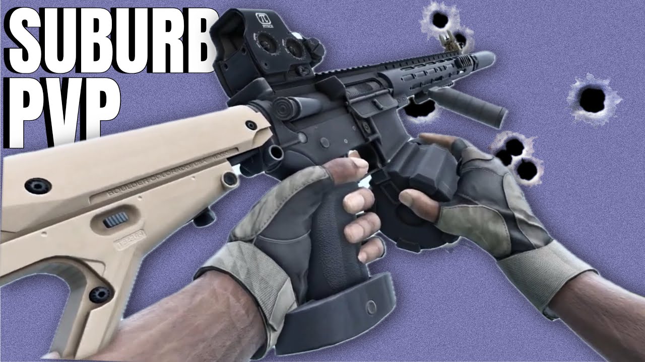 Охота в пригороде зоны эвакуации: PvP с использованием легендарных техник! SA-58 и M4! - Разборка...