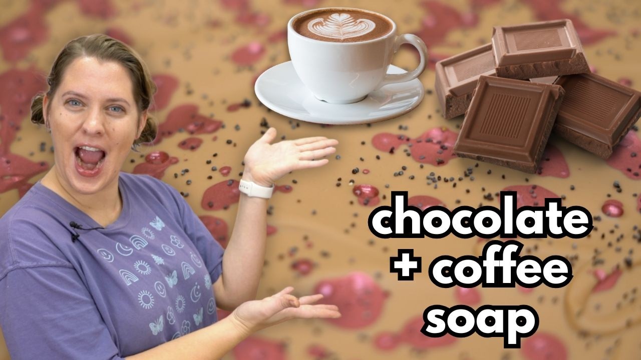 Chocolat Soap 🍫 cold process soap making & cutting