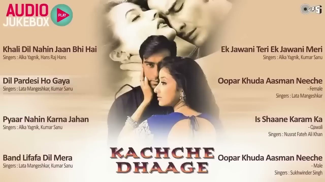 Kachche Dhaage - Full Movie Non Stop Songs | Ajay, Manisha, Saif, Namrata | Nusrat Fateh Ali Khan