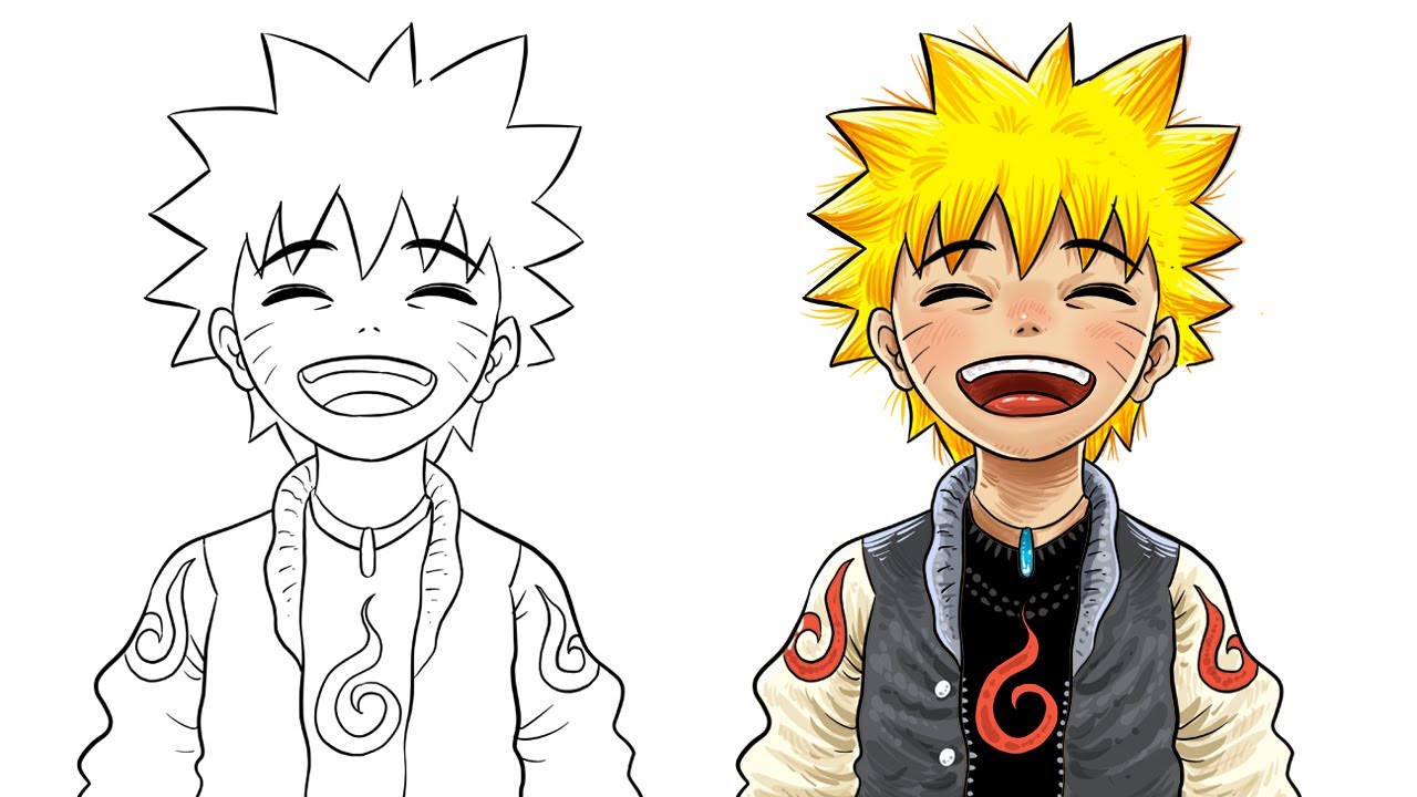 Easy anime drawing | how to draw Kid Naruto
