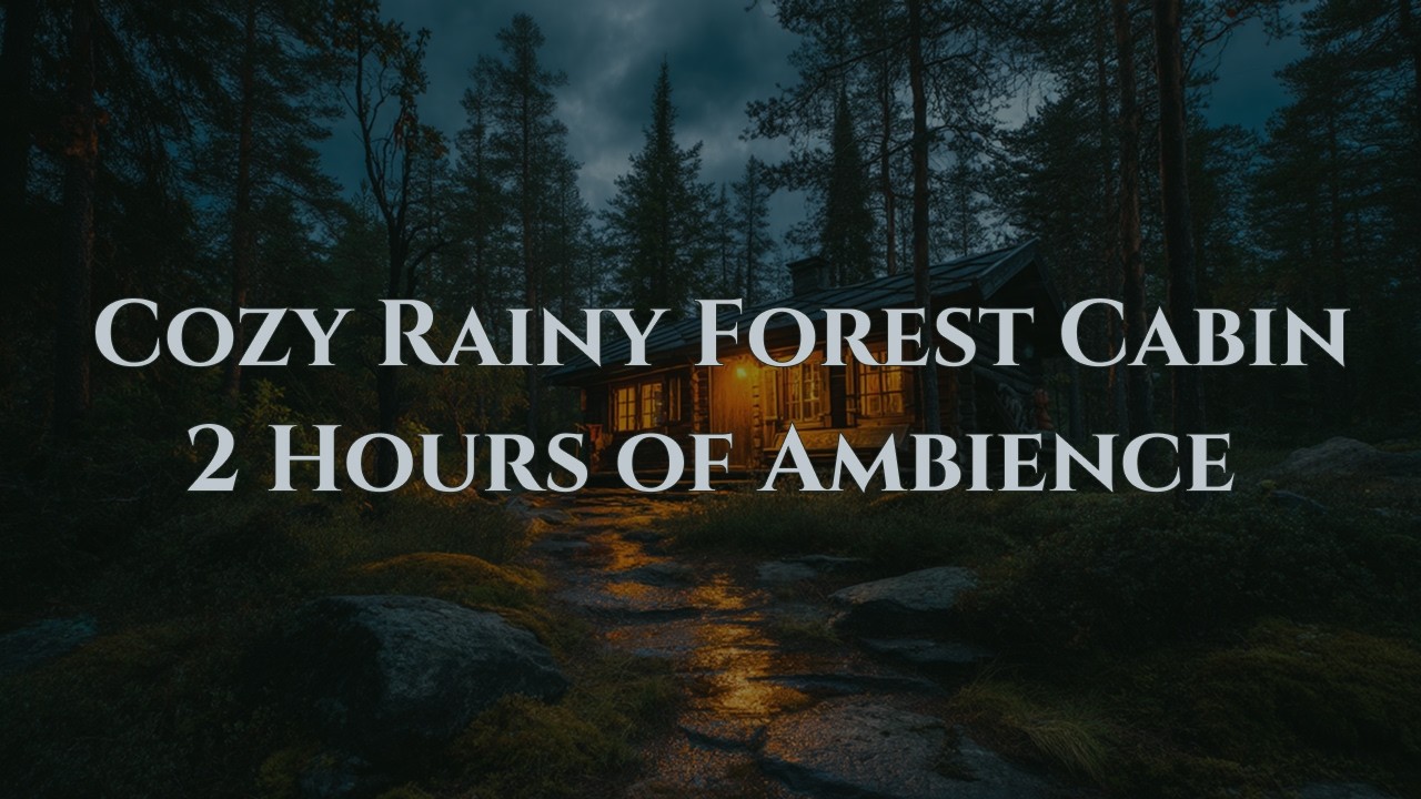 Cozy Forest Cabin in Rain | 2 Hours of Relaxing Rain Sounds