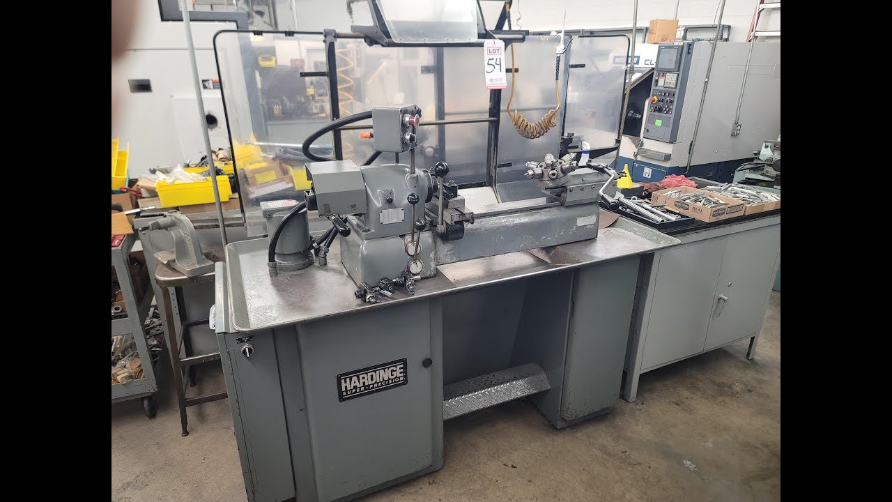 LOT 54: HARDINGE DV-59/DSM-59 TOOL ROOM LATHE, COLLET CLOSER, 6-STATION TURRET