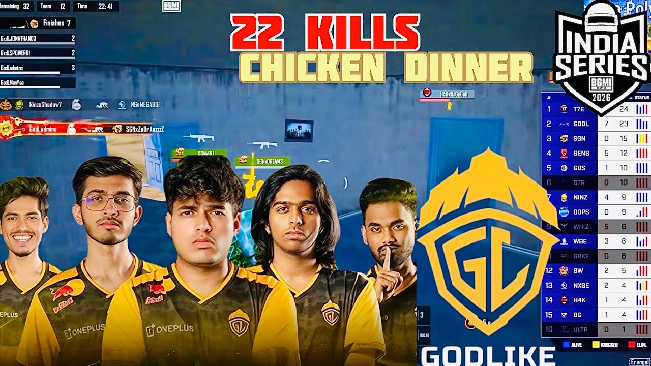 “22 Kills. One Squad. GodLike Dominance – BGIS 2026 Champions!”