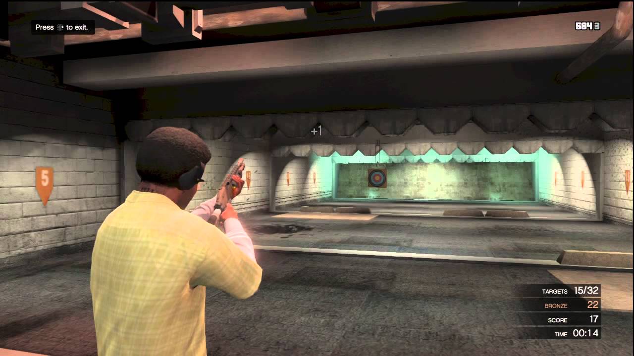 GTA 5 PUMP SHOTGUN (M590A1) SHOOTING RANGE GUN GAMEPLAY REVIEW