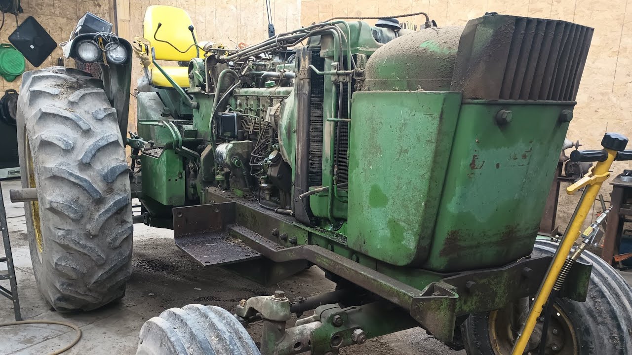 Снятие гидравлического насоса JD 4020