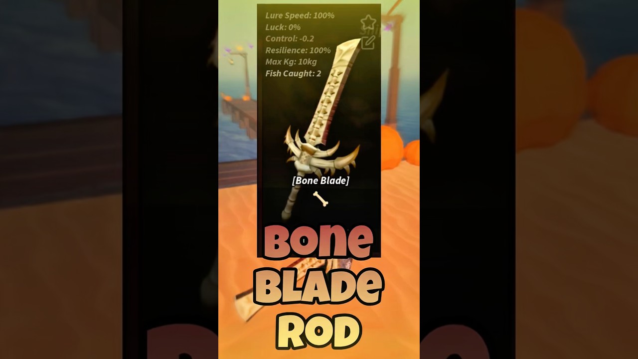 Bone blade Rod On Fisch Roblox #roblox #fisch #robloxedit #robloxshorts