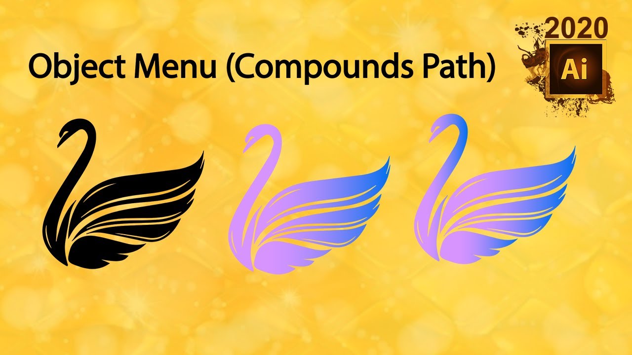 Adobe illustrator class 146 object menu compound path in Urdu/Hindi