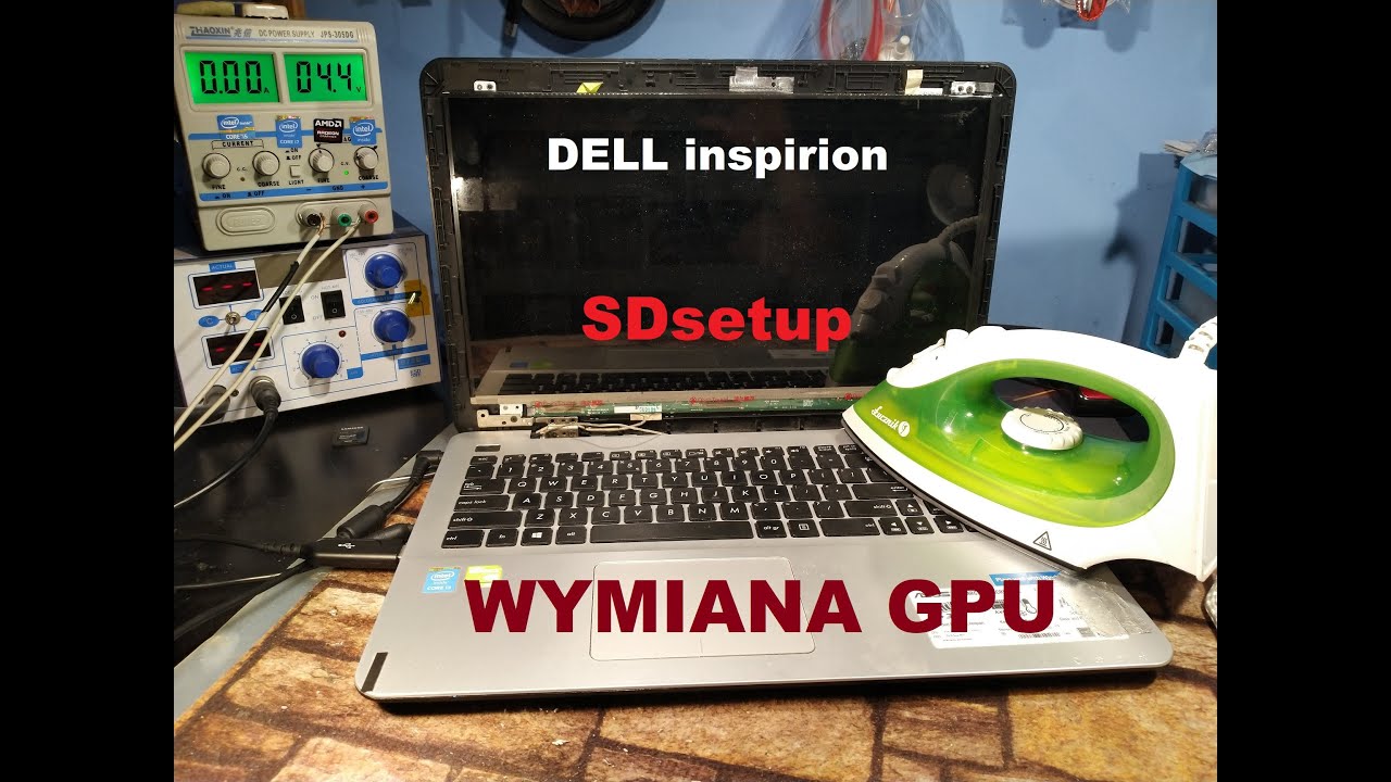 Wymiana gpu BGA, naprawa laptopa, brak obraza DELL 3537 5537 VBW00 LA-9981P ремонт ноутбука