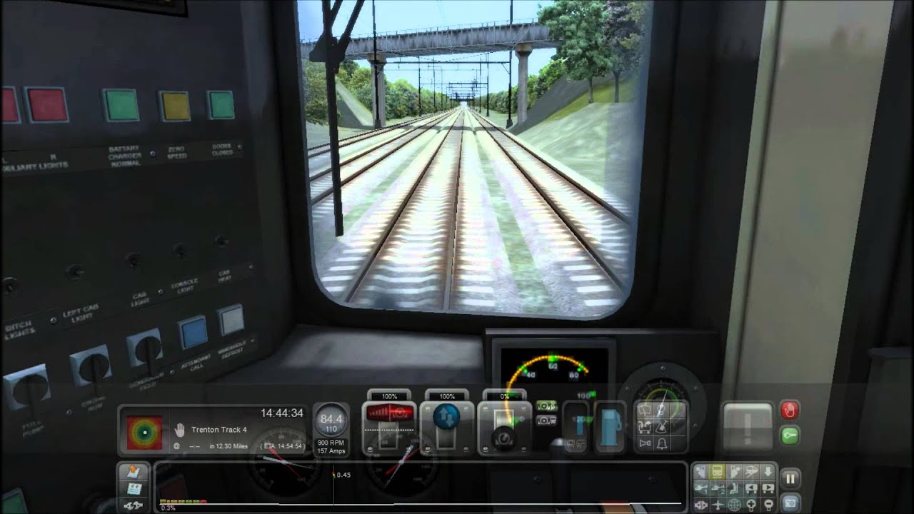 Train Simulator 2015 HD: EMD F125 Spirit Physics w/ 10 Car BiLevel Train Speed Test (85 MPH)