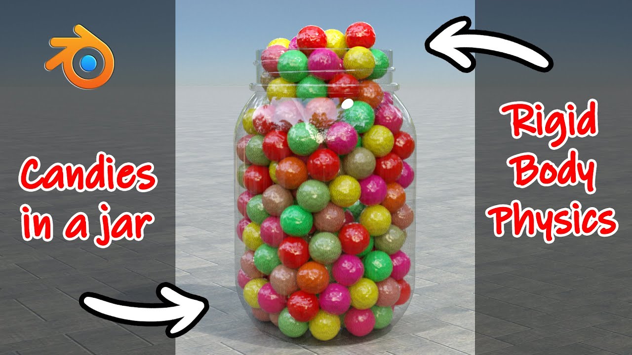 How To Fill Containers With Small Objects | Rigid Body Physics Tutorial In Blender
