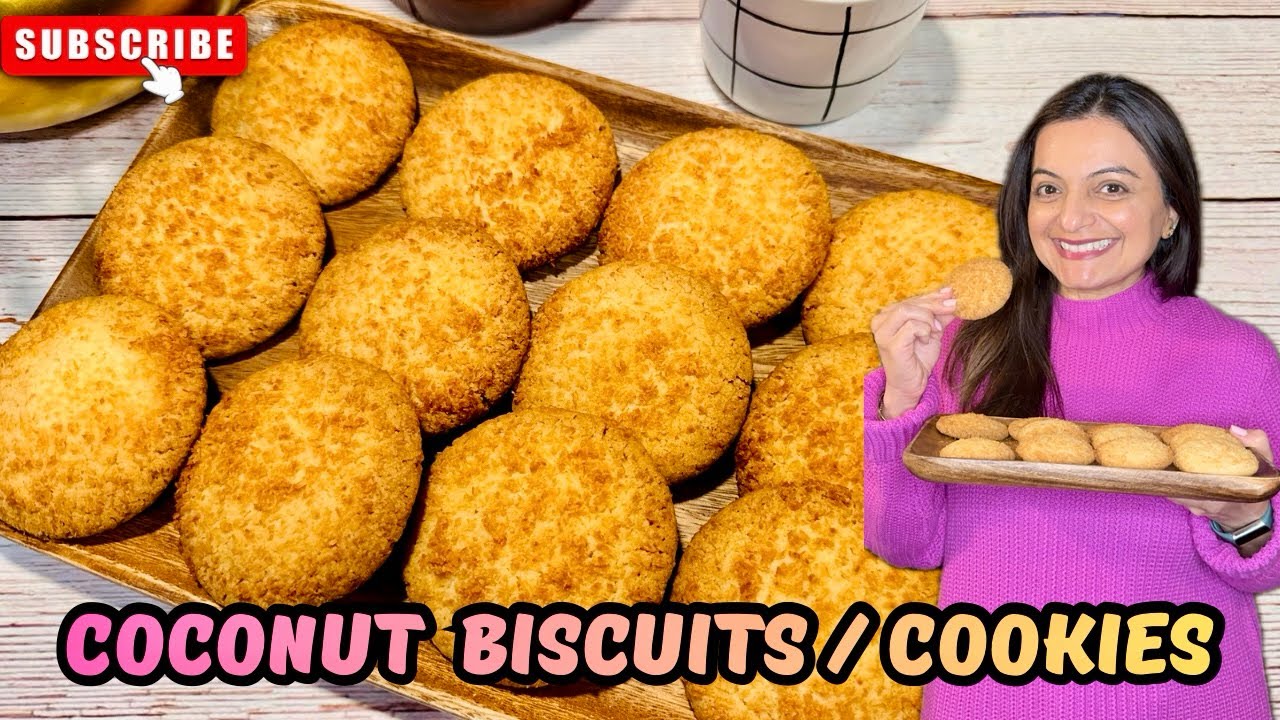 Coconut Biscuit Recipe | Coconut Cookies Recipe | Bakery Wale Biscuits 