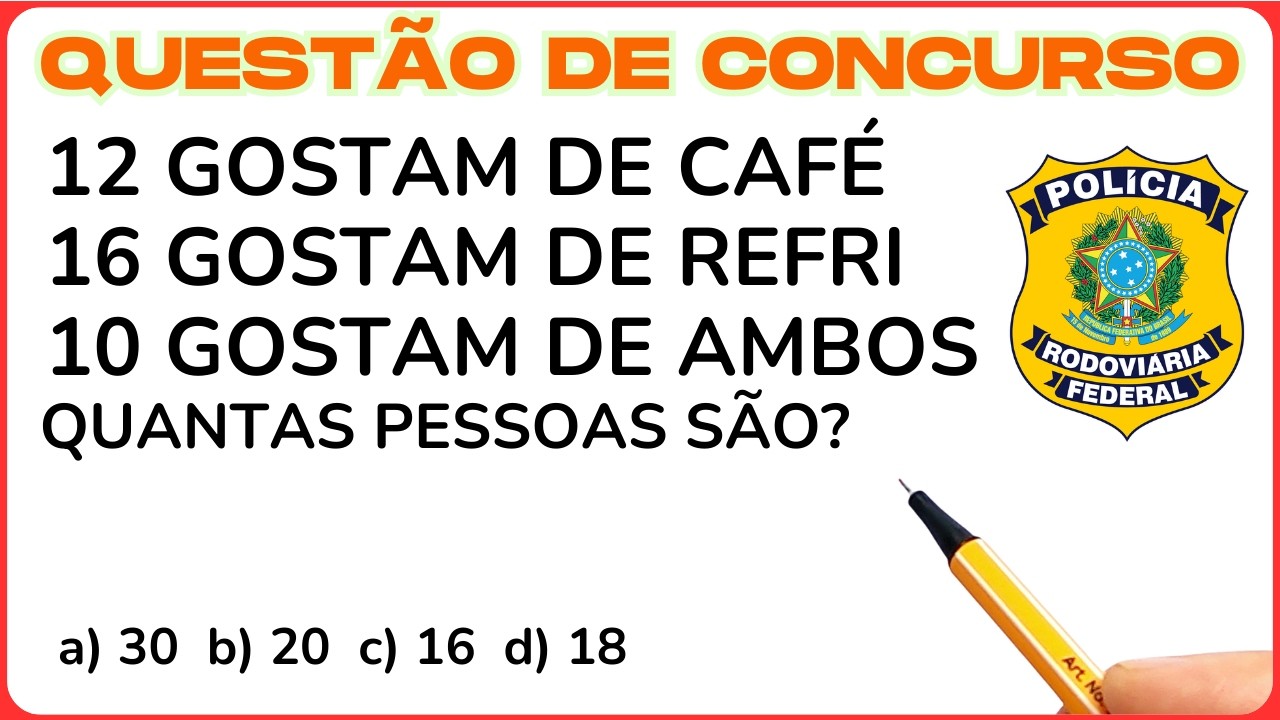 RACIOCÍNIO LÓGICO‼️ E aí❓ Gosta de Café ou Refri❓
