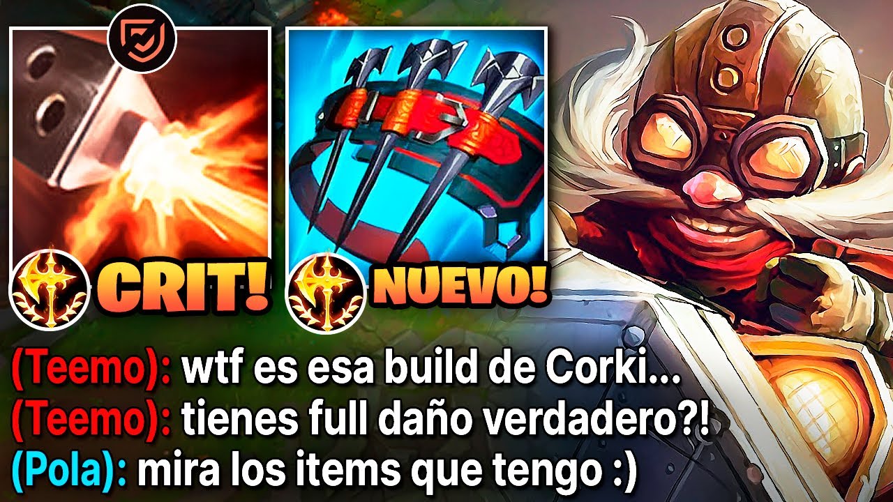 Corki pero tiene 100% de daño verdadero y derrite a todos