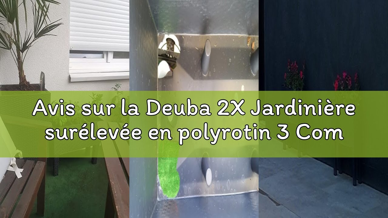 Avis sur la Deuba 2X Jardinière surélevée en polyrotin 3 Compartiments 60x25x46 cm Bac à Fleurs sur