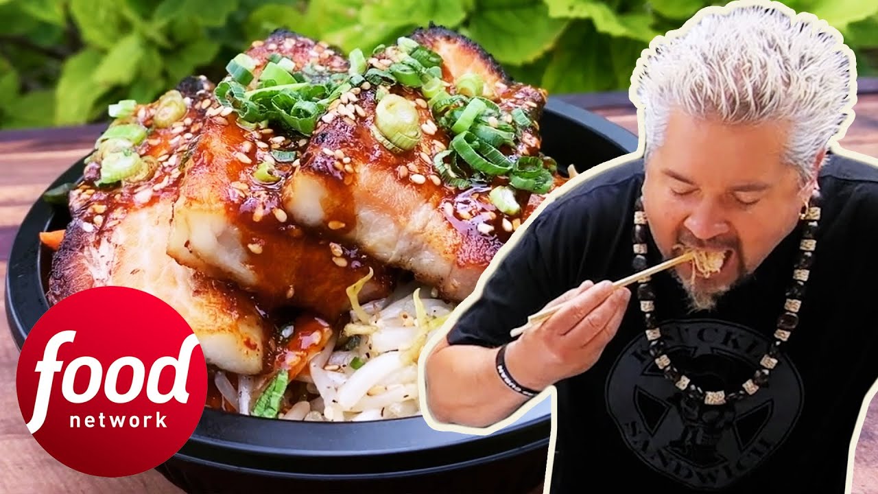 Guy SURPRISED By Hawaiian Food Truck Serving High-End Pork Belly Dish! | Diners, Drive-Ins & Dives