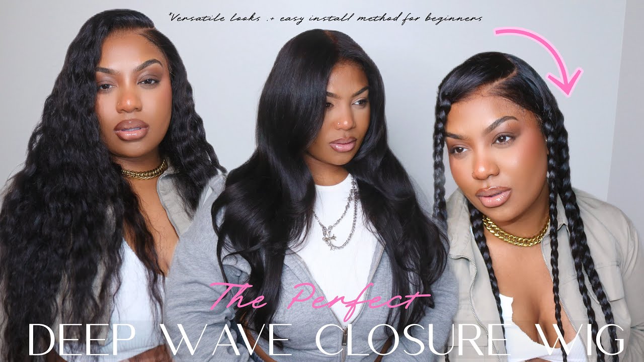 BEST DEEP WAVE CLOSURE WIG INSTALL! Affordable Beginner Friendly Unit ft. PREMIUMLACEWIG