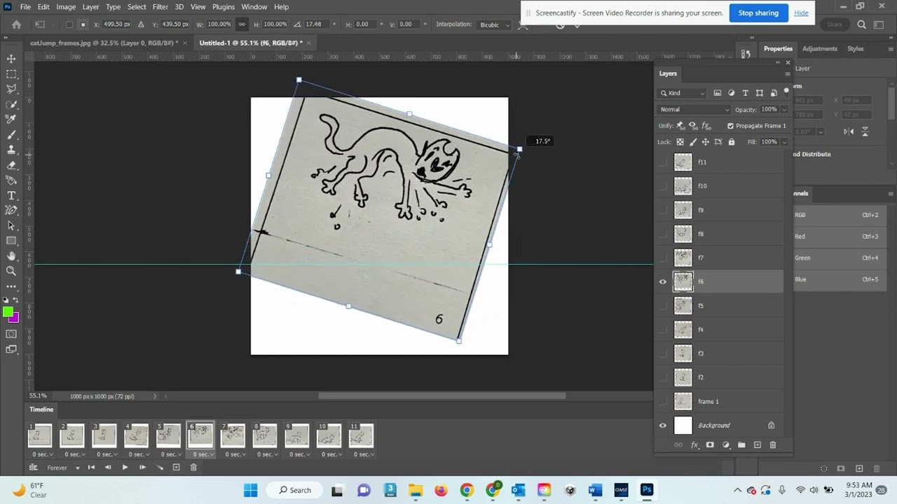 Animating Hand Drawings in Photoshop