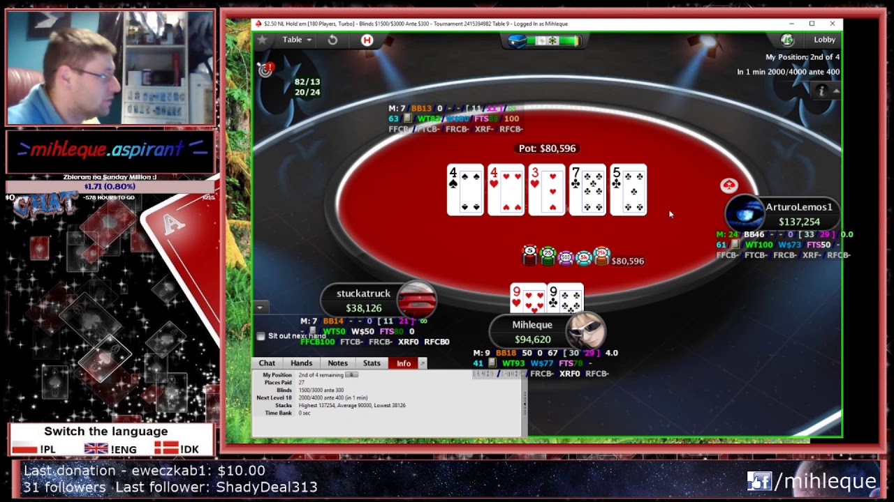Mihleque Pokerstars Sit and go 180 turbo Final Table 25.09.2018