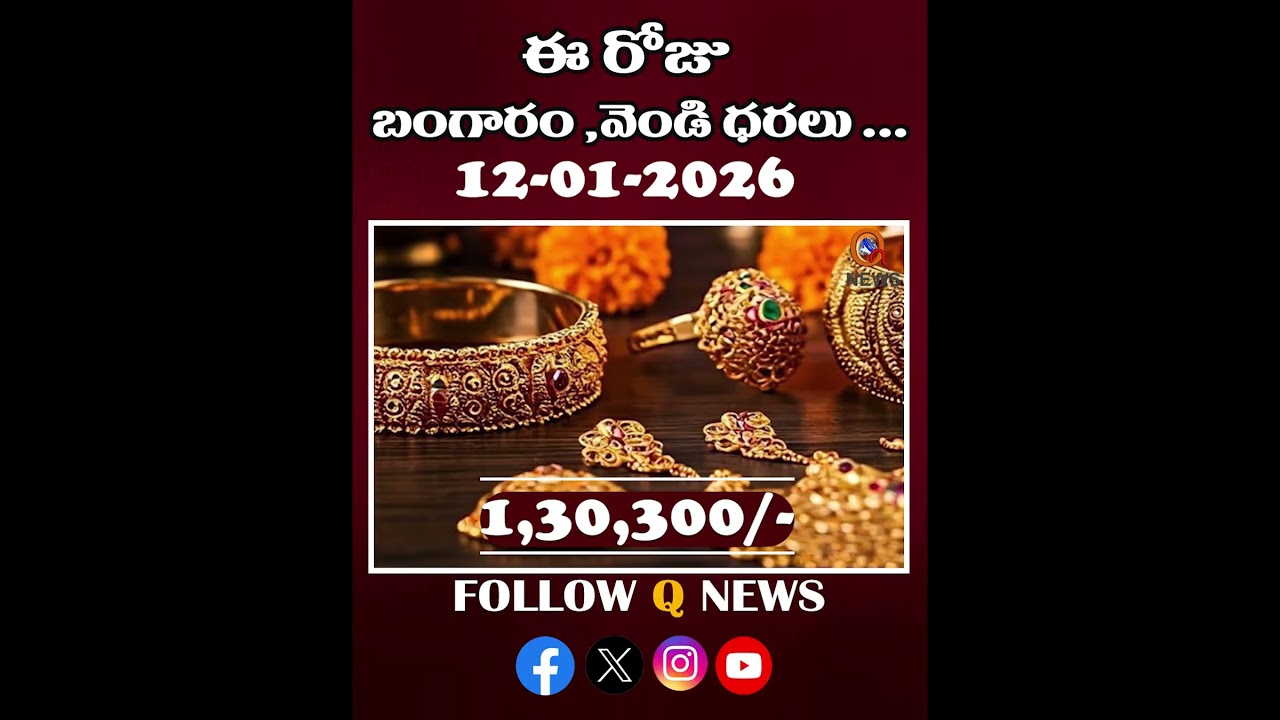 పసిడి, వెండి ధరల పెరుగుదల.#12-01-2026 