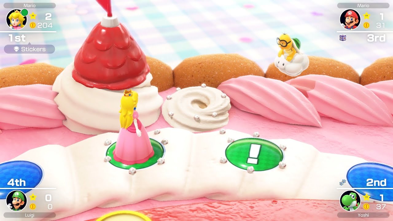 Mario Party Superstars #226 Peach's Birthday Cake Peach vs Luigi vs Yoshi vs Mario
