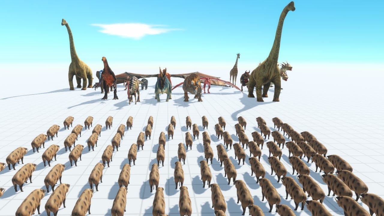 100X WILD BOAR VS ALL TEAM | Animal Revolt Battle Simulator