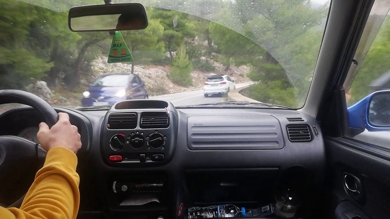 Μικρη αναβασουλα παρνηθας 4/01/2021 Suzuki ignis sport 1.500cc Βρεγμενος δρομος με nankang nsr2