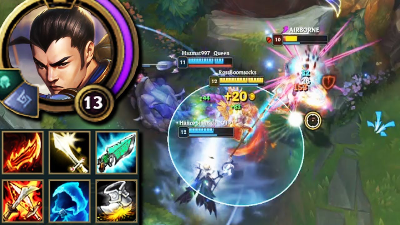 League of Legends but Xin Zhao his passive healing has a 40% AP ratio for lietally no reason lol