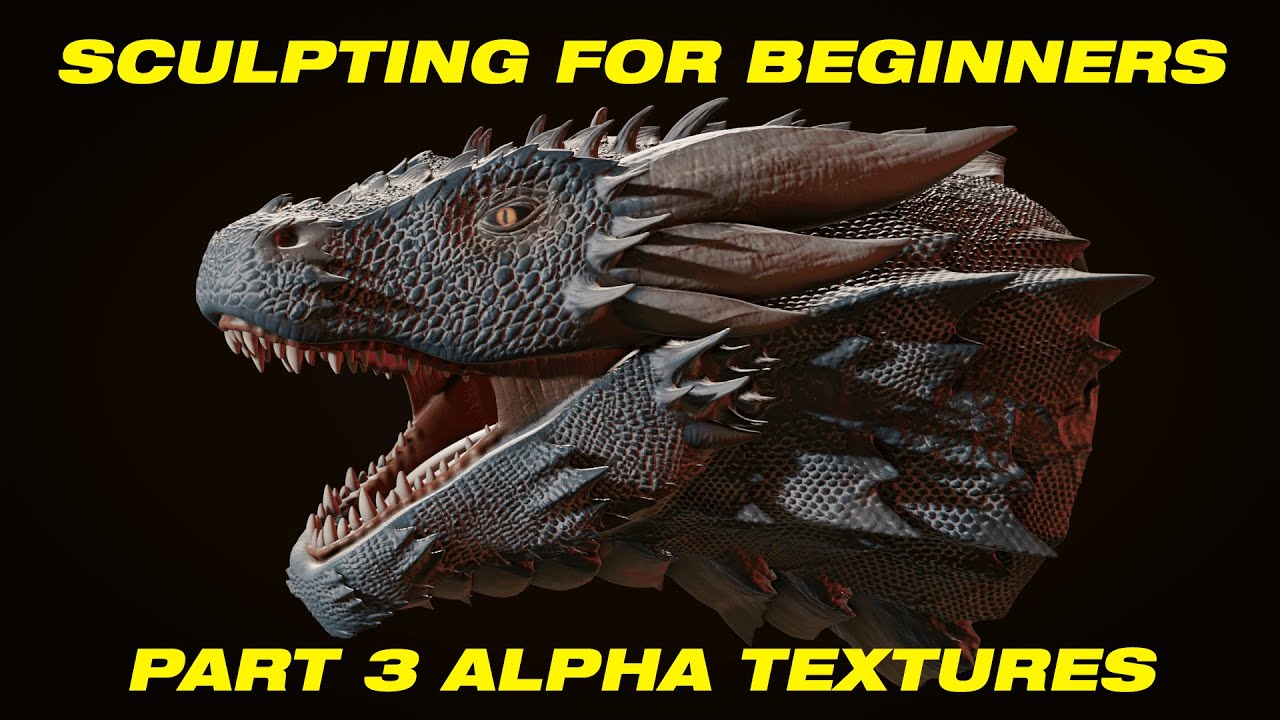 Sculpting a dragon for beginners with blender  part 3 textures