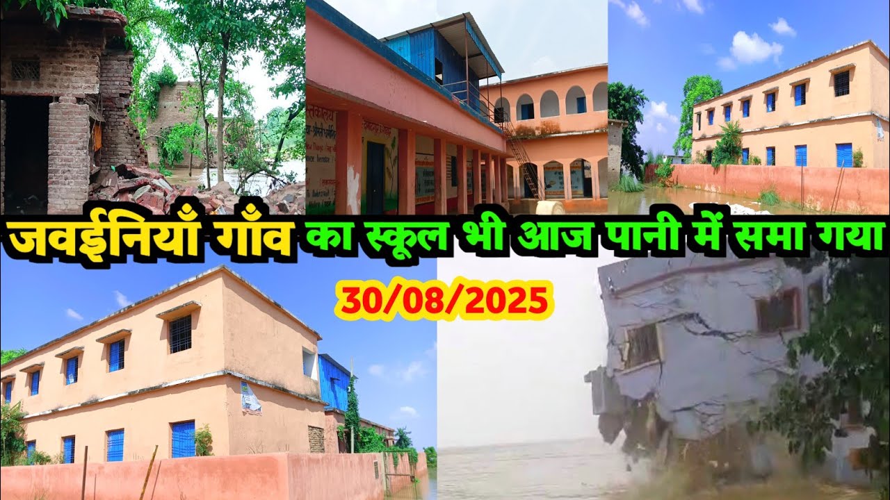 जवईनियाँ गाँव का स्कूल भी आज पानी में समा गया || 30/08/2025 || Jawainiya Village || Apna jila Ara