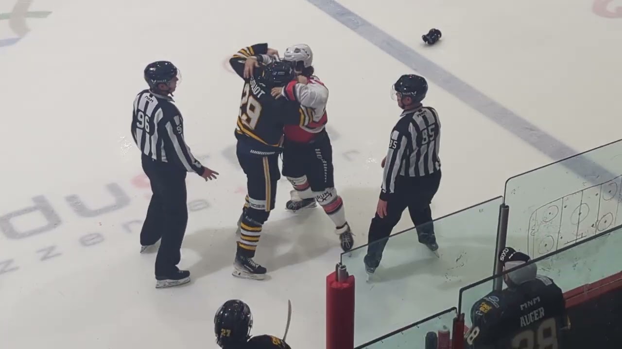 Fight/Bagarre Xavier Pouliot vs Danick Paquette 2 novembre 2025