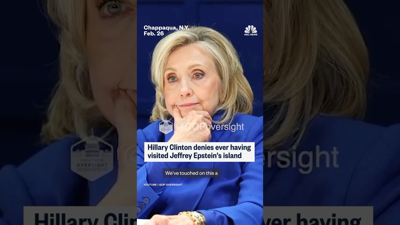 Hillary Clinton denies ever having visited Jeffrey Epstein's island