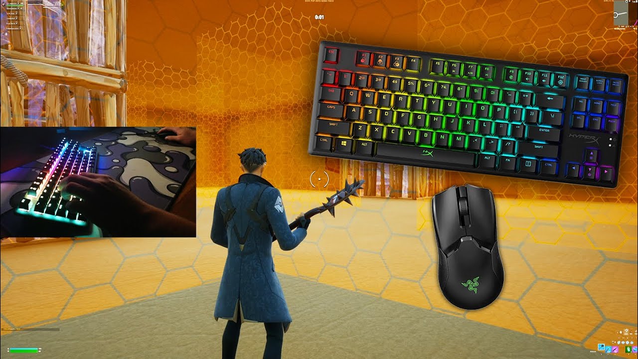 HyperX Alloy Origins TKL ASMR Keyboard Sounds 😴 ASMR 🤩 Fortnite Gameplay 144FPS