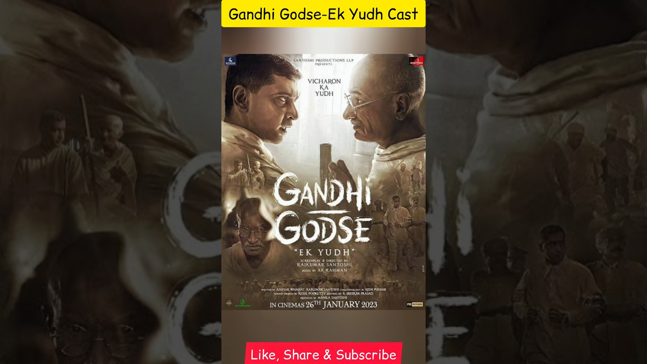 Gandhi Godse - Ek Yudh 2023 star cast Chinmay Mandlekar | Deepak Antani 