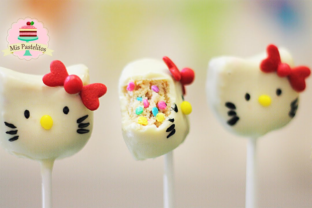 HELLO KITTY CAKE POPS | SIN HORNO Y FÁCIL