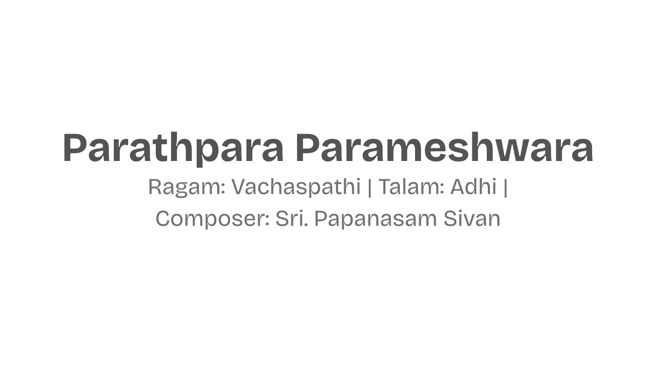 Parathpara Parameshwara | Carnatic on Keyboard | KBS Inculcation