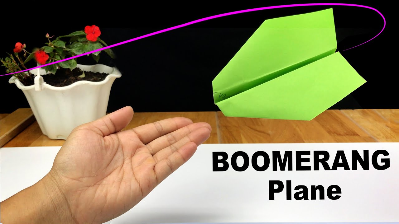 How to make plane boomerang easy - Fly comeback to you
