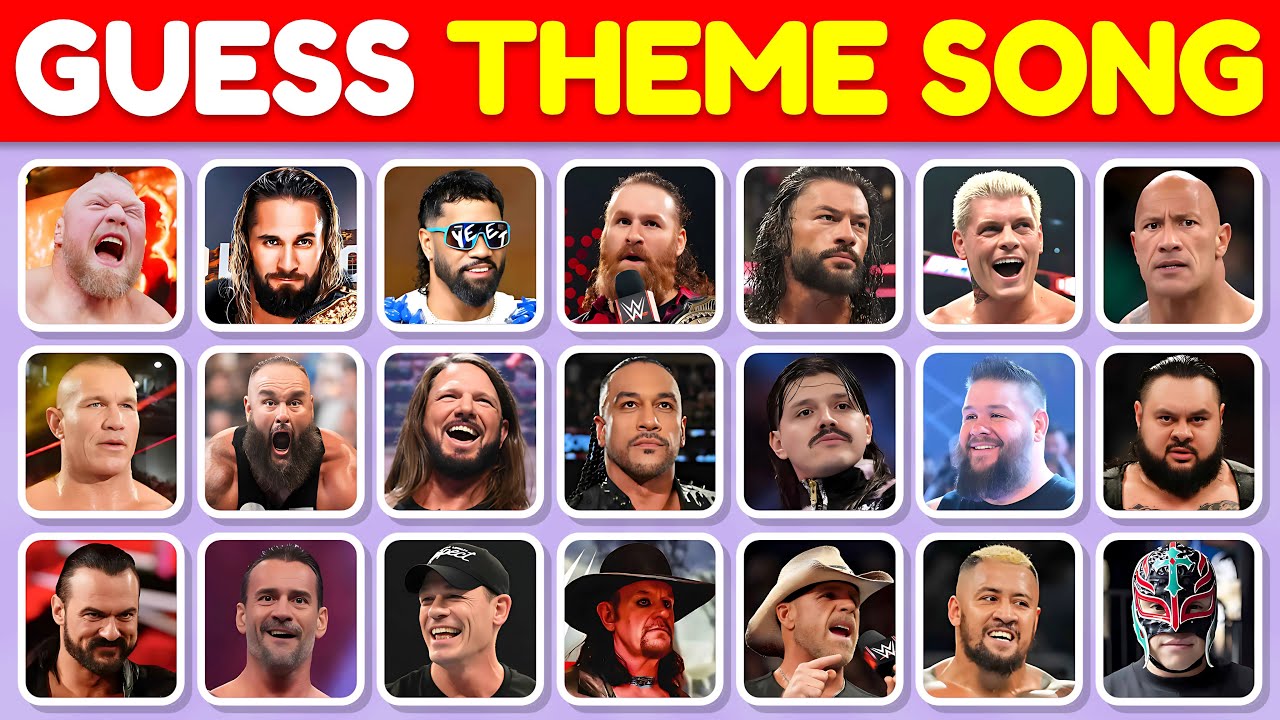 Can You Guess WWE Superstars by Their Theme Song 🎶🤔 | Jey Uso, Roman Reigns, Brock Lesnar