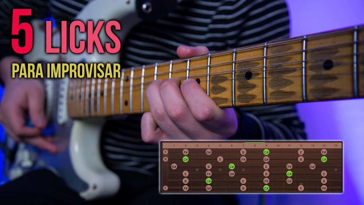 5 LICKS con la ESCALA PENTATONICA MENOR