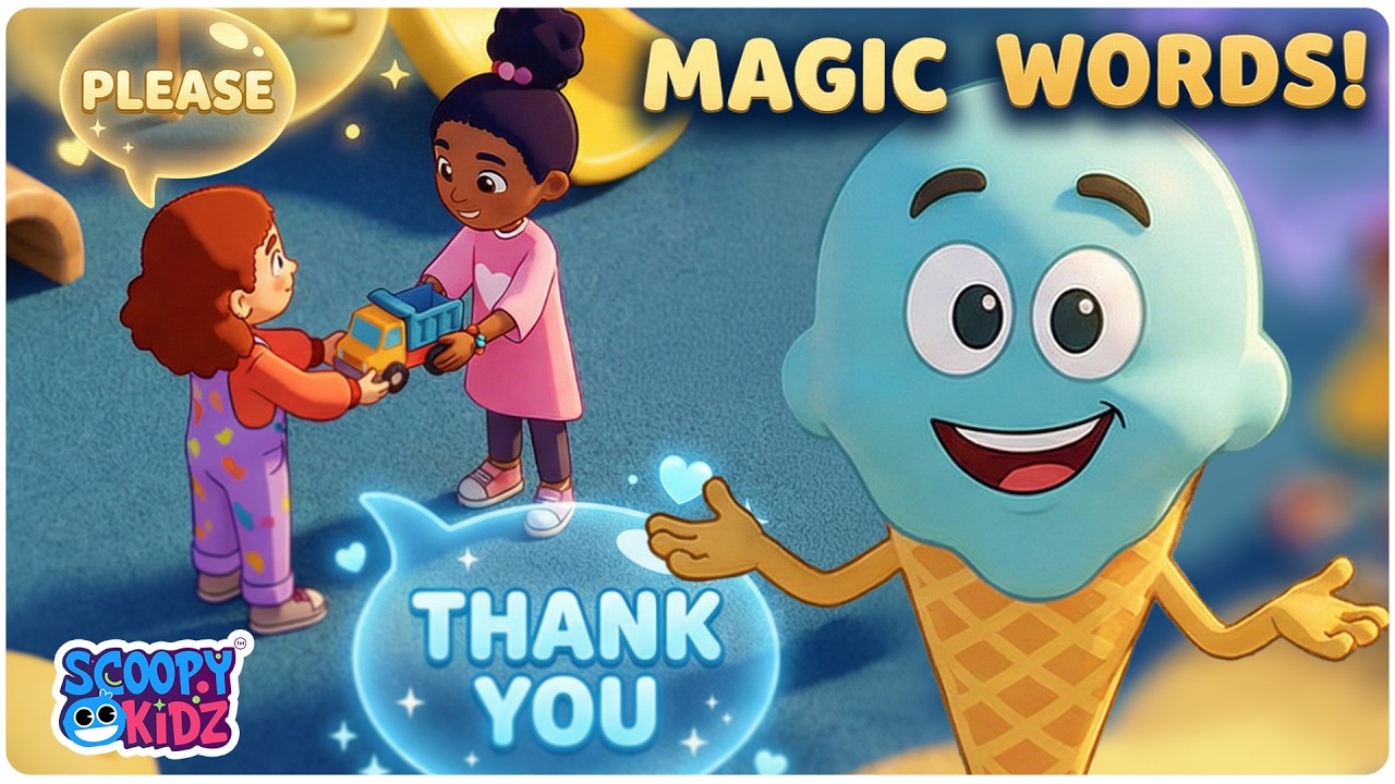 Learn Good Manners & Magic Words | Preschool Cartoon | EP 3: Please & Thank You! | Scoopy Kidz